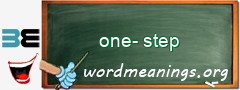 WordMeaning blackboard for one-step